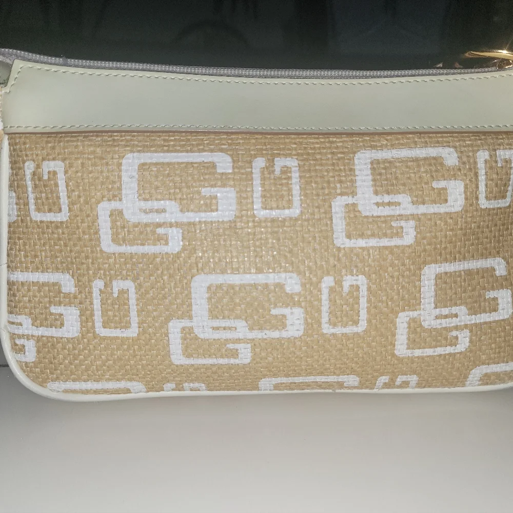 GUESS Y2K Natural Jute Purse